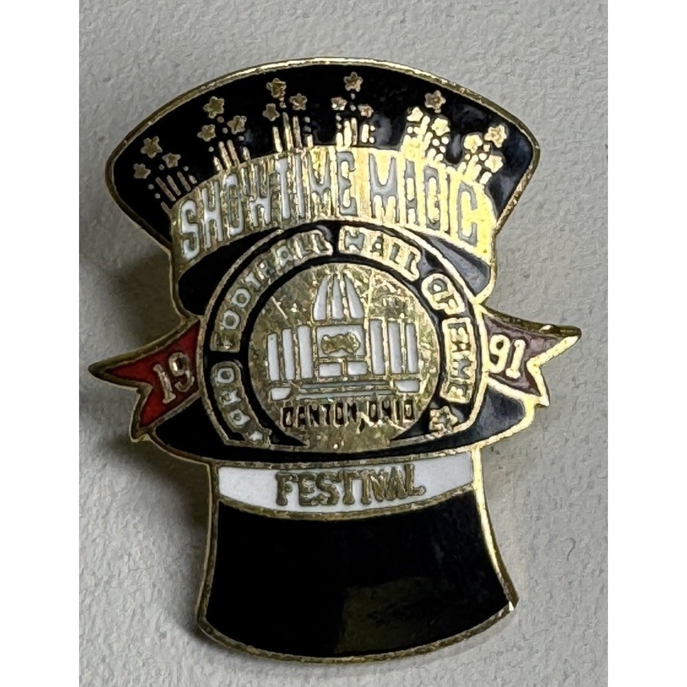 Vintage 1991 Pro Football Hall Of‎ Fame "Showtime Magic" Festival Lapel Pin